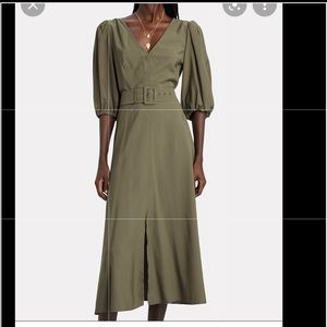 NTERMIX LAURA PUFF SLEEVE MIDI DRESS